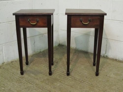fig 1. ANTIQUE PAIR EDWARDIAN MAHOGANY BEDSIDE SIDE TABLES C1900 WDB6072/8.11