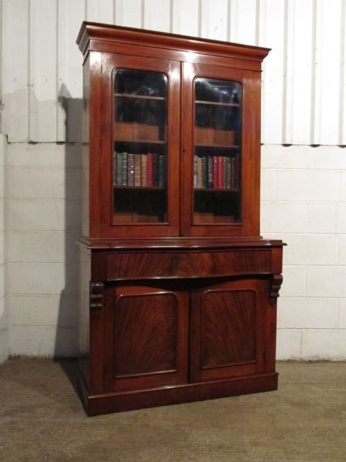 Antique Victorian Mahogany Library Bookcase C1880 Wdb6105/8.11
