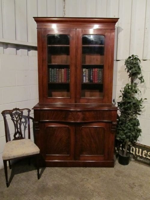 fig 1. ANTIQUE VICTORIAN MAHOGANY LIBRARY BOOKCASE C1880 WDB6105/8.11