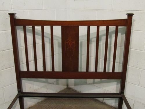 fig 1. ANTIQUE EDWARDIAN MAHOGANY INLAID DOUBLE BED WDB4730/8.11
