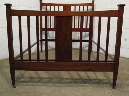 fig 2. ANTIQUE EDWARDIAN MAHOGANY INLAID DOUBLE BED WDB4730/8.11