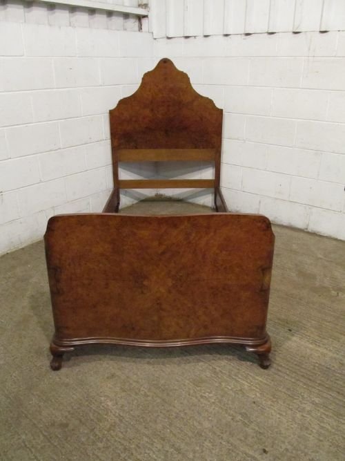fig 1. ANTIQUE PAIR SUPERB QUALITY EDWARDIAN BURR WALNUT SINGLE BEDS WDB6102/8.11