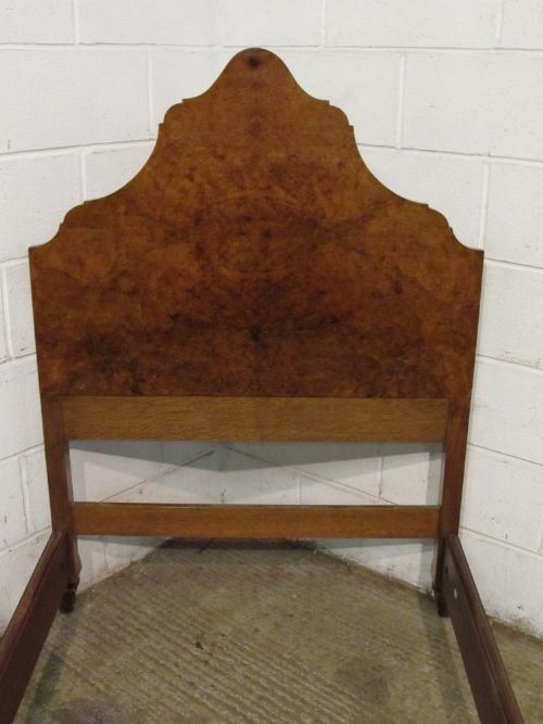 fig 2. ANTIQUE PAIR SUPERB QUALITY EDWARDIAN BURR WALNUT SINGLE BEDS WDB6102/8.11