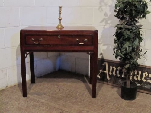 Antique Georgian Oak & Mahogany Chippendale Side Table C1780 Wdb6111/15.11