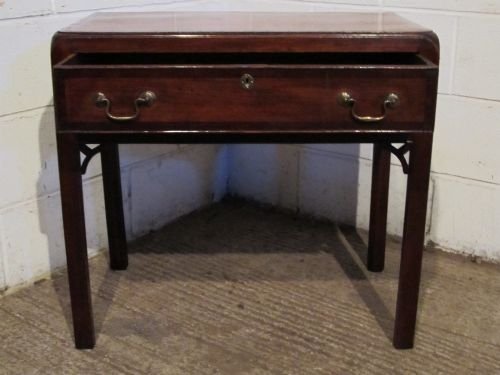 fig 1. ANTIQUE GEORGIAN OAK & MAHOGANY CHIPPENDALE SIDE TABLE C1780 WDB6111/15.11