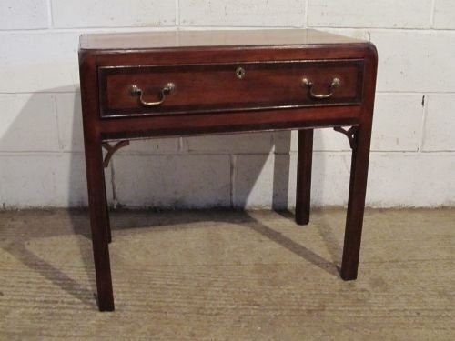 fig 2. ANTIQUE GEORGIAN OAK & MAHOGANY CHIPPENDALE SIDE TABLE C1780 WDB6111/15.11