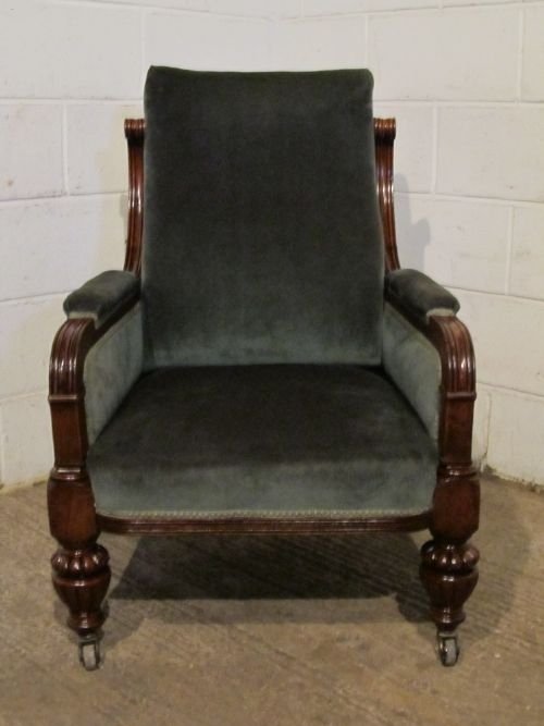Antique Victorian Oak Salon Armchair C1860 Wdb6129/15.11