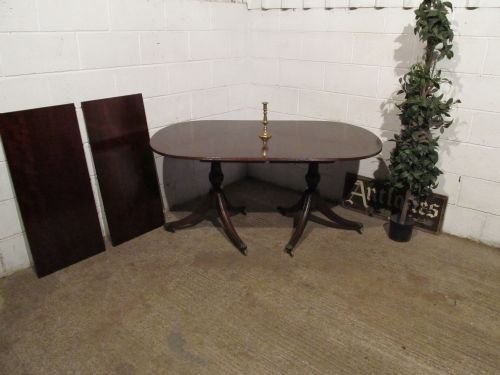 fig 1. SUPERB ANTIQUE EDWARDIAN MAHOGANY EXTENDING PEDASTAL DINING TABLE C1900 SEATS 10 WDB6122/15.11