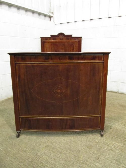 fig 1. ANTIQUE PAIR SUPERB EDWARDIAN MAHOGANY INLAID SINGLE BEDS C1900 WDB6139/15.11