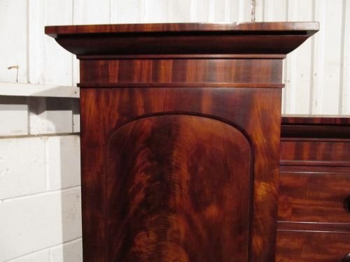 fig 2. ANTIQUE VICTORIAN FLAMED MAHOGANY WARDOBE COMPACTUM ARMOIRE C1860 WDB4440/20.2