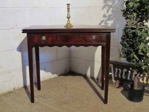 Antique Georgian Mahogany Fold Over Tea Table C1780 Wdb6133/15.11