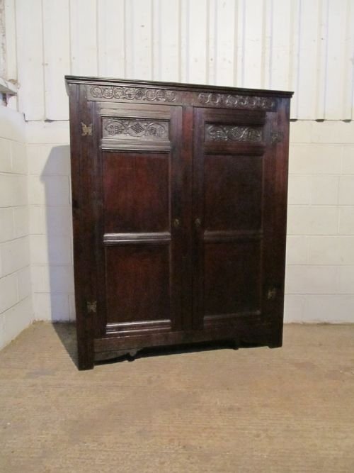 Antique Georgian Joined Oak Tack or Hall Cupboard C1780 Wdb6132/15.11