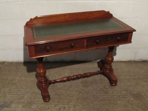 fig 1. ANTIQUE VICTORIAN MAHOGANY LEATHER TOPPED WRITING DESK C1880 WJM6131A/15.11