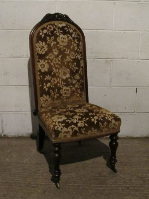 Antique French Victorian Mahogany Salon Chair C1880 Wdb6134/15.11