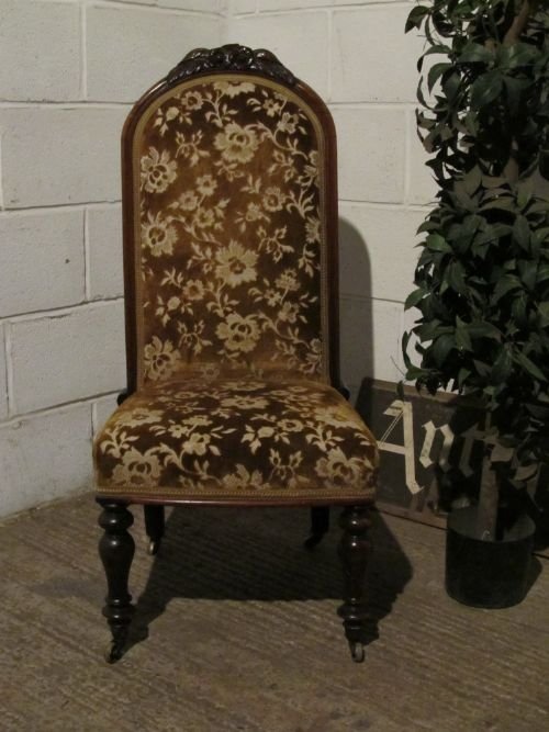 fig 1. ANTIQUE FRENCH VICTORIAN MAHOGANY SALON CHAIR C1880 WDB6134/15.11