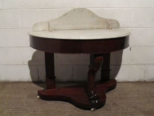Antique Victorian Mahogany Duchesse Marble Topped Washstand Side Table C1860 Wdb6119/15.11
