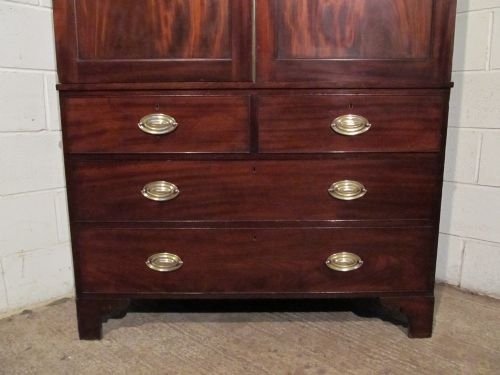 fig 1. ANTIQUE REGENCY MAHOGANY CLOTHES PRESS WARDROBE ARMOIRE C1800 WDB6148/22.11