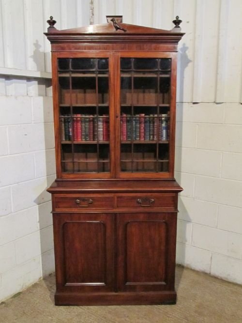 fig 1. ANTIQUE WILLIAM 1V MAHOGANY LIBRARY BOOKCASE C1820 WDB6142/22.11