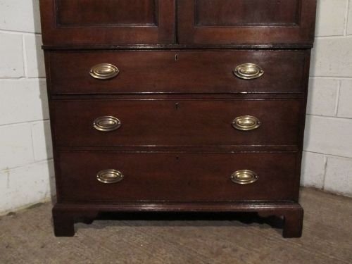 fig 1. ANTIQUE GEORGIAN OAK LINEN PRESS WARDROBE ARMOIRE C1780 WDB6149/22.11