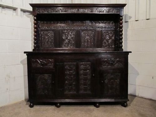 fig 1. STUNNING ANTIQUE EARLY 17TH CENTURY PERIOD OAK SIDEBOARD DRESSER C1619 JAMES 1ST YORKSHIRE/WESTMORLAND ORIGIN WDB6145/22.11