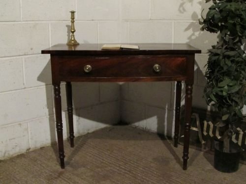 Antique Regency Mahogany Bow Front Side Table Writing Desk C1800 Wdb6152/29.11