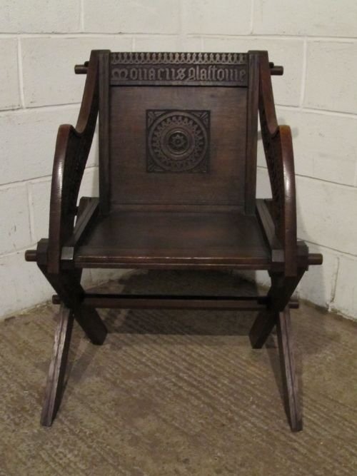 fig 1. ANTIQUE VICTORIAN OAK GLASTONBURY CHAIR C1880 WDB6113/29.11