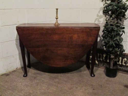 fig 1. ANTIQUE GEORGIAN OAK GATE LEG DROP LEAF DINING TABLE WDB6140/29.11
