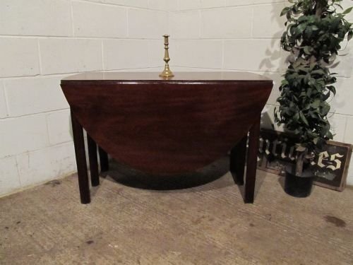 fig 1. ANTIQUE GEORGIAN MAHOGANY DROP LEAF GATE LEG DINING TABLE  WDB4640/29.11