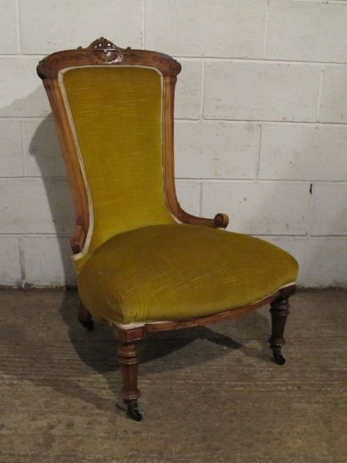 Antique Victorian Walnut Salon Chair C1880 Wdb6135/29.11