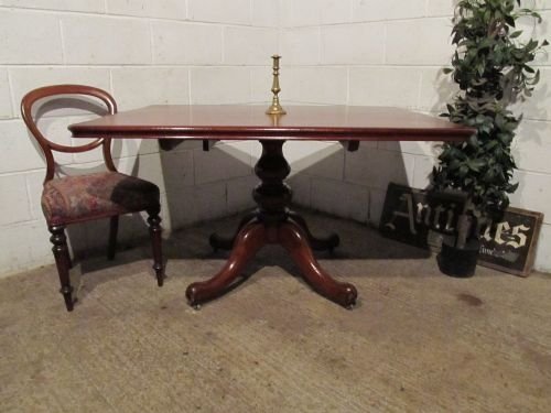 fig 1. ANTIQUE VICTORIAN MAHOGANT TILT TOP DINING TABLE SEATS SIX C1880 WDB4927A/29.11