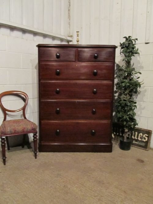 Antique Victorian Quality Mahogany Chest of Drawers C1880 Wdb6157/6.12