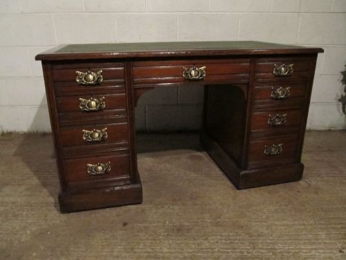 Antique Victorian Oak Twin Pedastal Desk C1890 Wdb4994/6.12