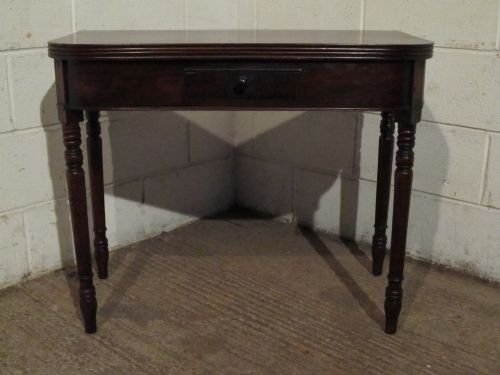 fig 1. ANTIQUE WILLIAM 1V MAHOGANY FOLD OVER TABLE C1820 WDB6050/6.12