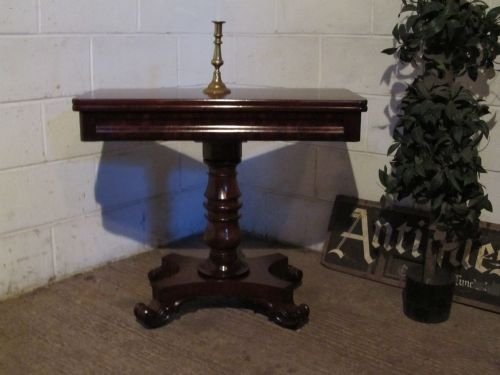 Antique William 1v Mahogany  Fold Over Tea Table C1820 Wdb5983/13.12