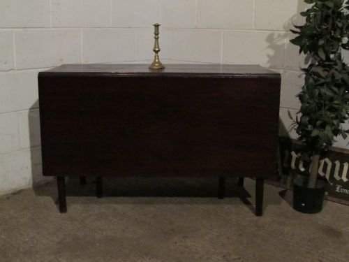 fig 1. ANTIQUE GEORGIAN OAK GATELEG DROP LEAF DINING TABLE SEATS 8 C1780 WDB5985/13.12