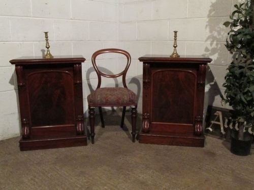 Antique Pair Victorian Mahogany Cabinets Bedside C1880 Wt6202a/13.12