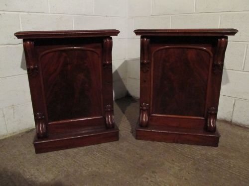 fig 1. ANTIQUE PAIR VICTORIAN MAHOGANY CABINETS BEDSIDE C1880 WT6202A/13.12