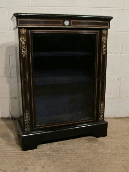 Antique Victorian Ebonised and Gilt Pier Display Cabinet C1880 Wdb6188/13.12
