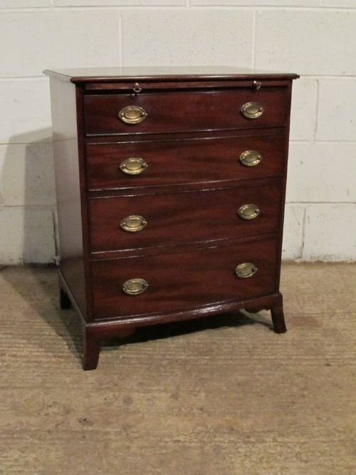 Antique Regency Mahogany Bow Front Batchelors Chest of Drawers C1800 Wdb6196/13.12