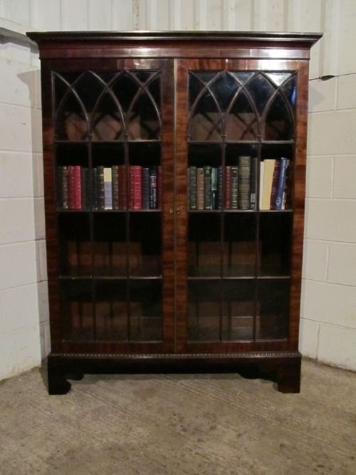 Antique Georgian Mahogany Glazed Bookcase Wdb6189/13.12