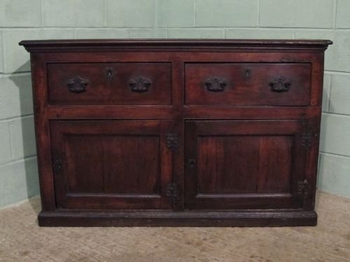 fig 1. ANTIQUE GEORGIAN COUNTRY OAK SIDEBOARD C1760 WP6210A/27.12
