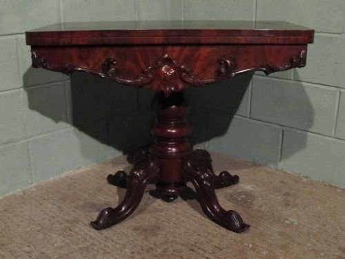 Antique William 1v Mahogany Fold Over Tea Table C1820 Wdb6202/27.12