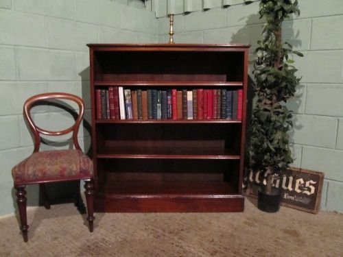 fig 1. ANTIQUE VICTORIAN MAHOGANY OPEN BOOKCASE WDB6212/27.12