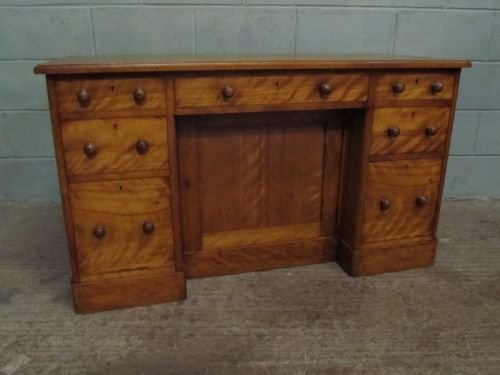 Antique Victorian Satin Walnut Pedastal Desk Wdb6193/27.12