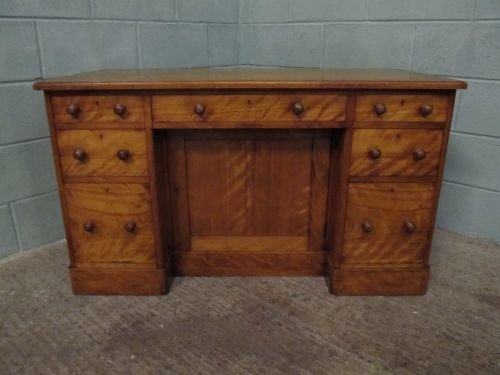 fig 1. ANTIQUE VICTORIAN SATIN WALNUT PEDASTAL DESK WDB6193/27.12