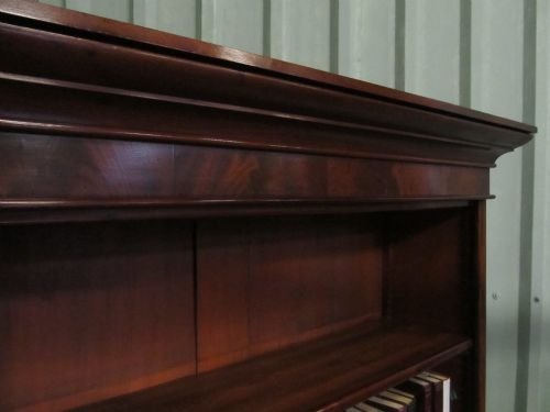 fig 2. ANTIQUE EARLY VICTORIAN TALL MAHOGANY OPEN LIBRARY BOOKCASE WDB6213/27.12