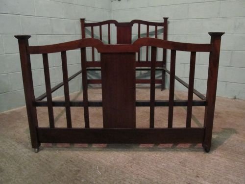 Antique Edwardian Serpentine Mahogany Double Bed Wdb3918/27.12