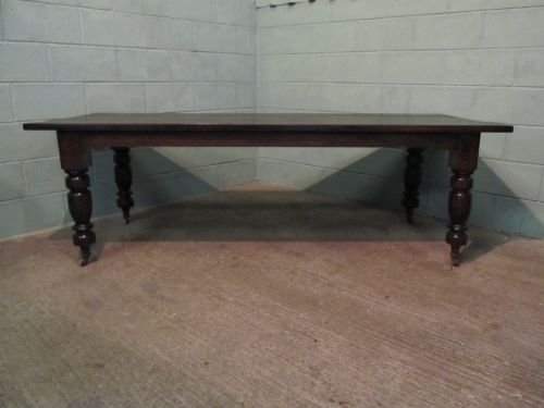 fig 1. ANTIQUE VICTORIAN OAK REFECTORY DINING TABLE SEATS 10 - 12 WDB6208/4.1