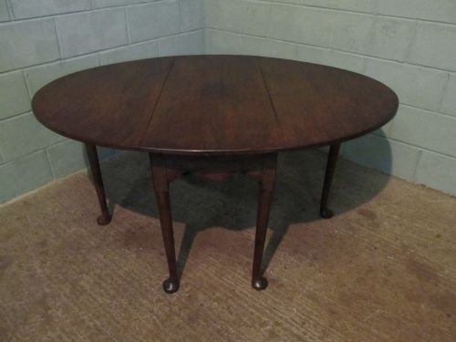 Antique Georgian Oak Gate Leg Drop Leaf Dining Table Peg Joined C1780 Wdb6215/4.1