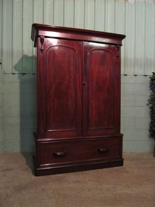 Antique Victorian Mahogany Double Wardrobe Compactum C1850 Wdb6214/4.1